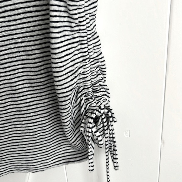 Frame Side Cinch Muscle Tee Navy/White Stripe Size S - Picture 3 of 8